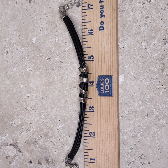 Silpada Sterling Silver/Leather Cord Bracelet - Picture 7 of 10